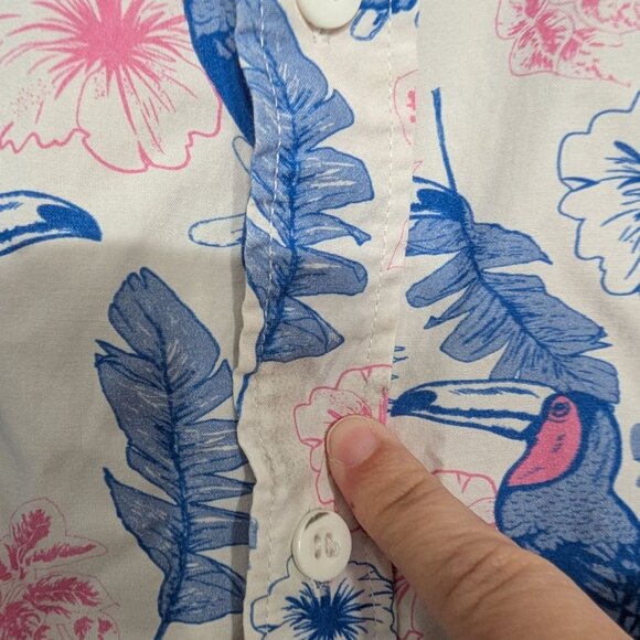 Tipsy Elves Toucan Tango Hawaiian Shirt Mens Size XXL Tropical Floral Casual - Picture 4 of 10